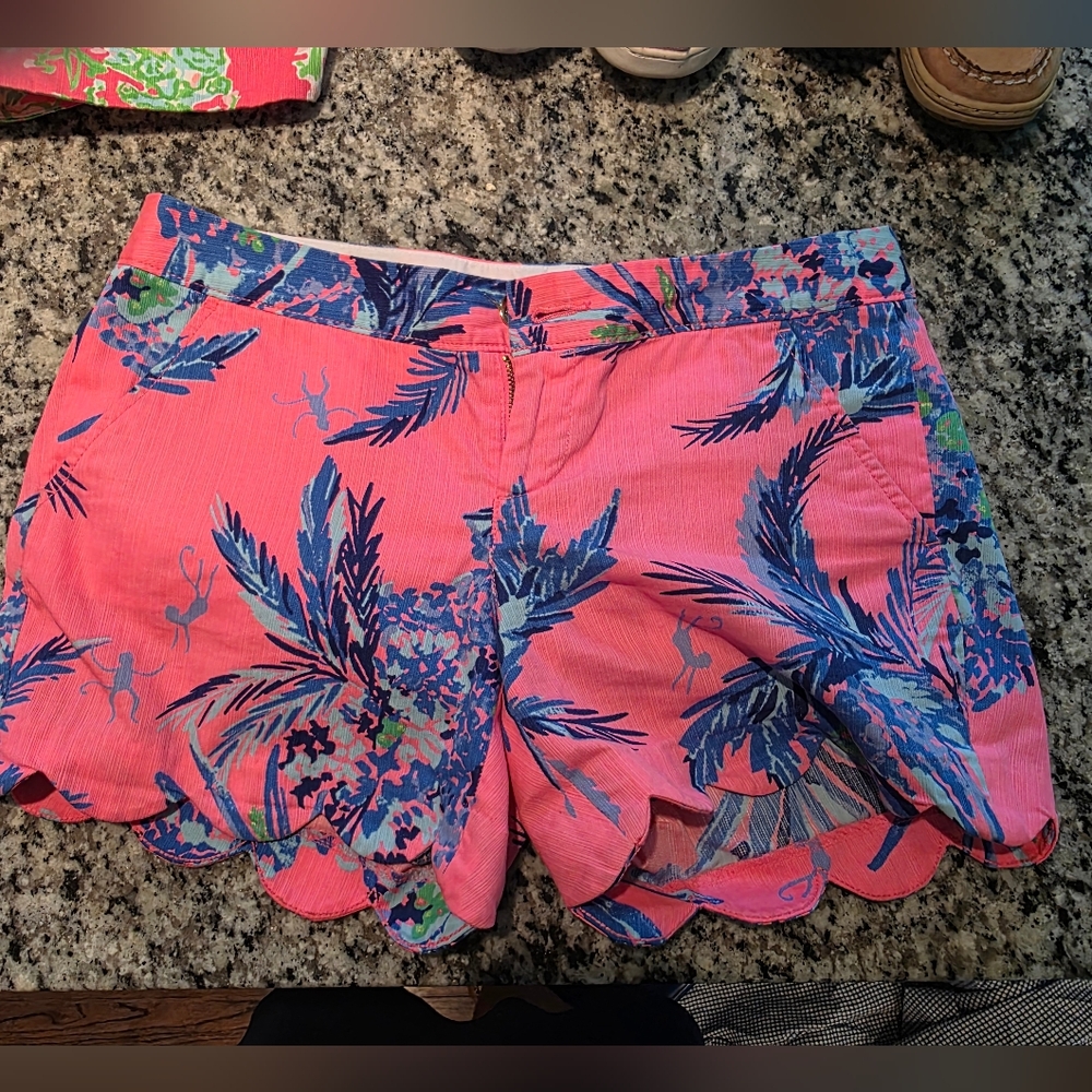 Lilly Pulitzer Pink and Blue Floral Shorts